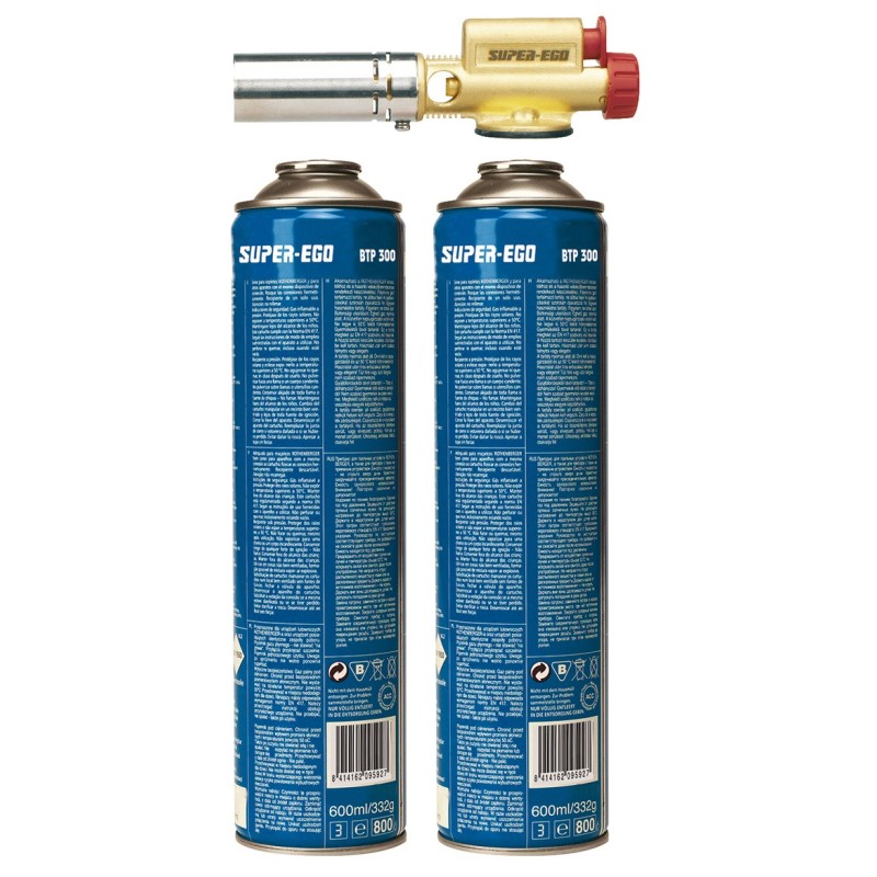 PACK  SOPLETE  EASYFIRE  +  2  BOTELLAS  MULTIGAS  SUPER  EGO