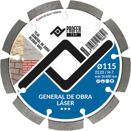 DISCO DIAMANTE GENERAL OBRA LASER