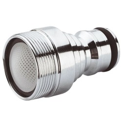 ADAPTADOR  DE  LATÓN  CROMADO  ROSCA  MÉTRICA  MACHO  24/100