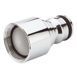 ADAPTADOR  DE  LATÓN  CROMADO  ROSCA  MÉTRICA  HEMBRA  24/100