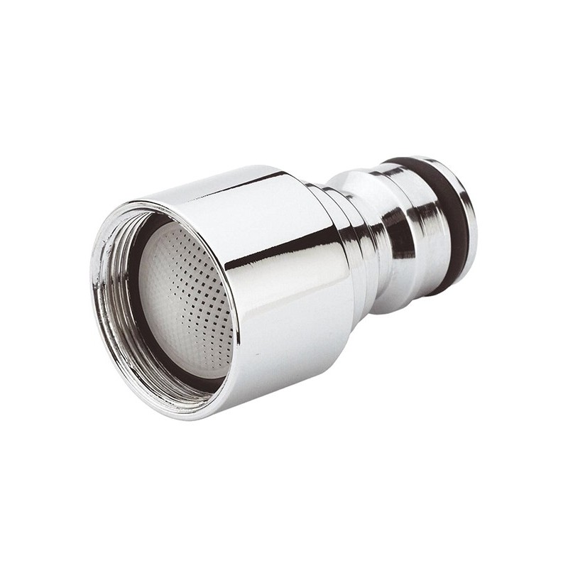 ADAPTADOR  DE  LATÓN  CROMADO  ROSCA  MÉTRICA  HEMBRA  24/100