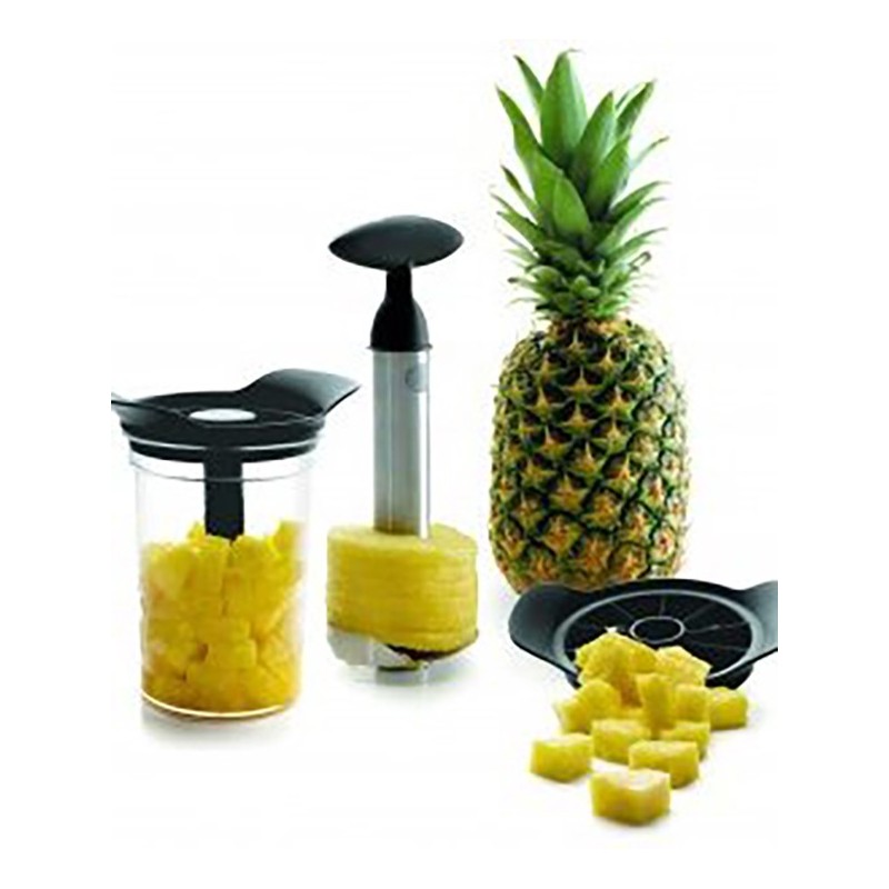 JUEGO  CORTADOR-PELADOR  PIÑA  CON  BOTE