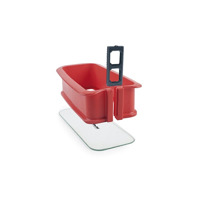 Molde  desmontable  rectangular  con  base  cristal  ibili