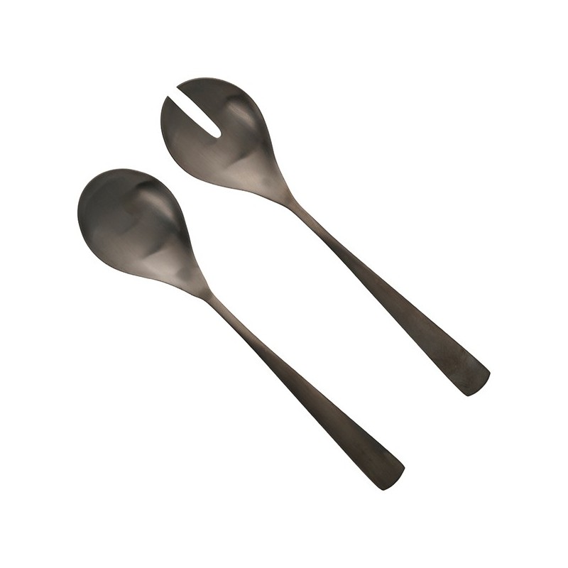 SET  2  CUBIERTOS  SERVIR  NEGROS