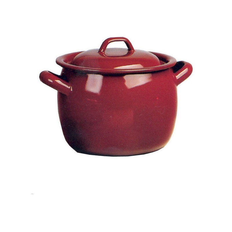 OLLA  ABOMBADA  ESMALTE  MARRON