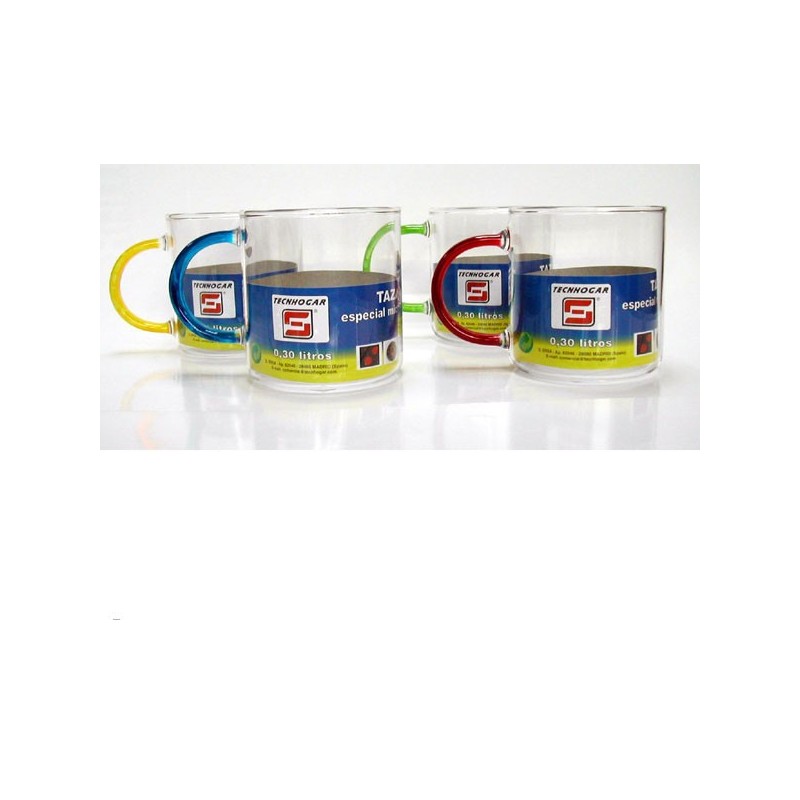 TAZA  VIDRIO  COLOR  MICRO  VITRO