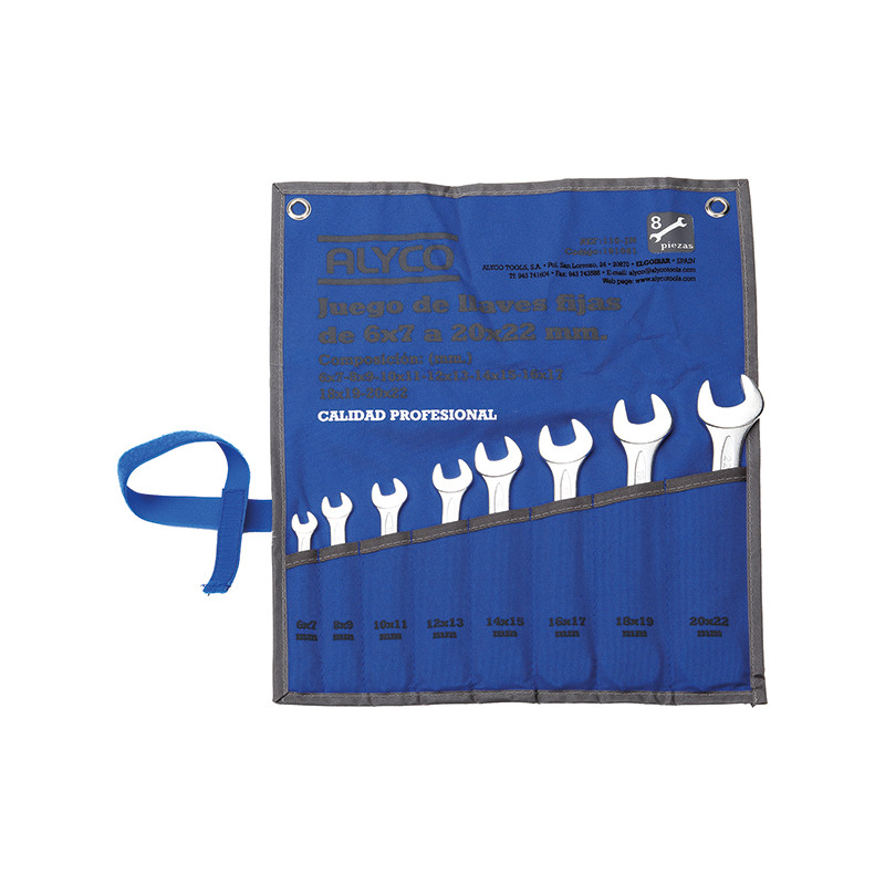 LLAVE FIJA JG 8 PZS BOLSA