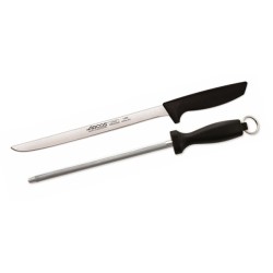 CUCHILLO  JAMONERO  +CHAIRA  ACERO  INOX  NIZA  ARCOS