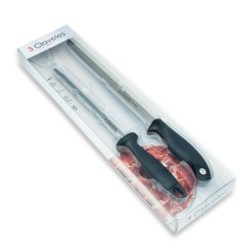 SET  CUCHILLO  JAMONERO  EVO  +  CHAIRA  +  CUBREJAMÓN  3  CLAVELES