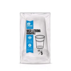 VASO  DESECHABLE  PP  LITRONA  TR  B/5