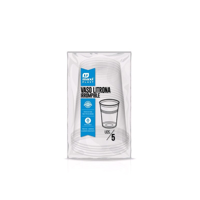 VASO  DESECHABLE  PP  LITRONA  TR  B/5