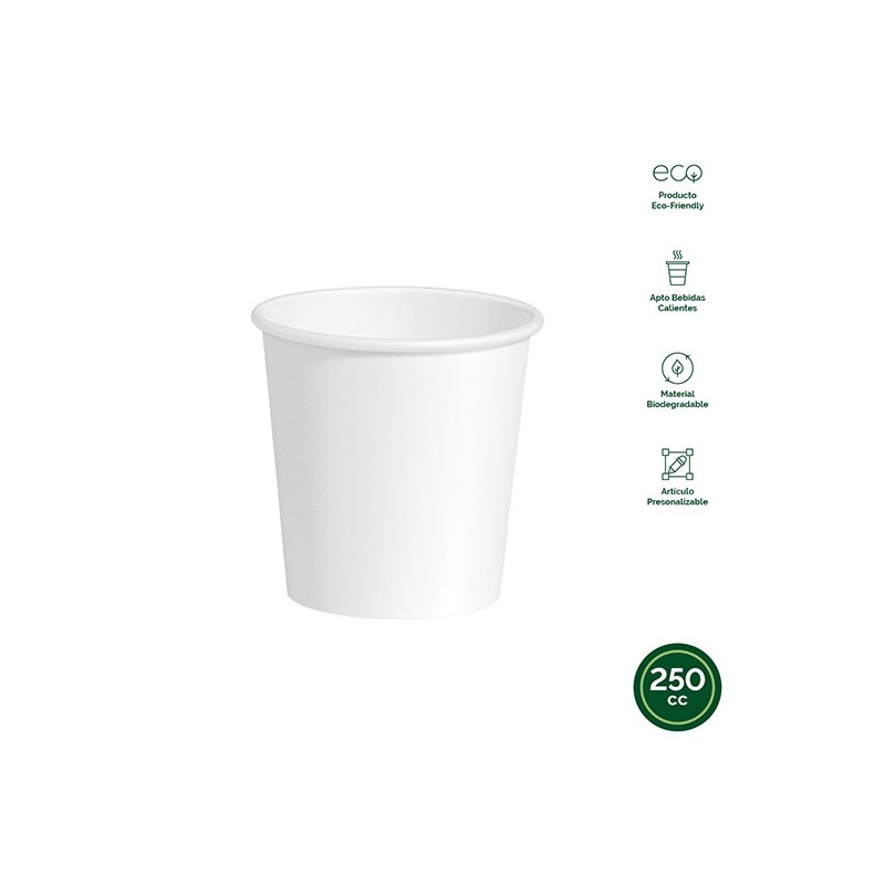 VASO  DESECHABLE  CARTON  BIO  BCO  B/50