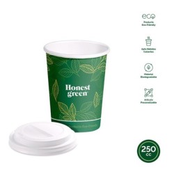VASO  DESECHABLE  CARTON  E.GREEN  C/TAPA  B/8