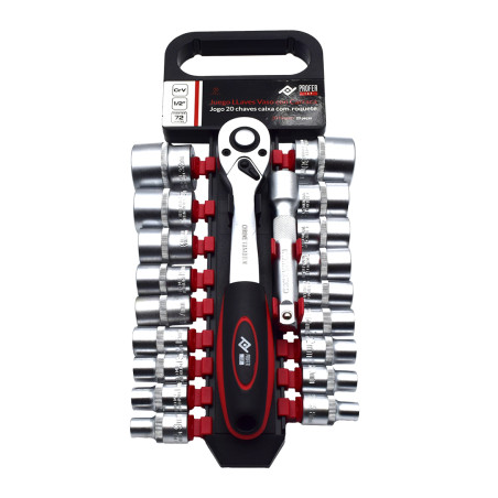 LLAVE VASO JGO 20 PZ +CARRACA