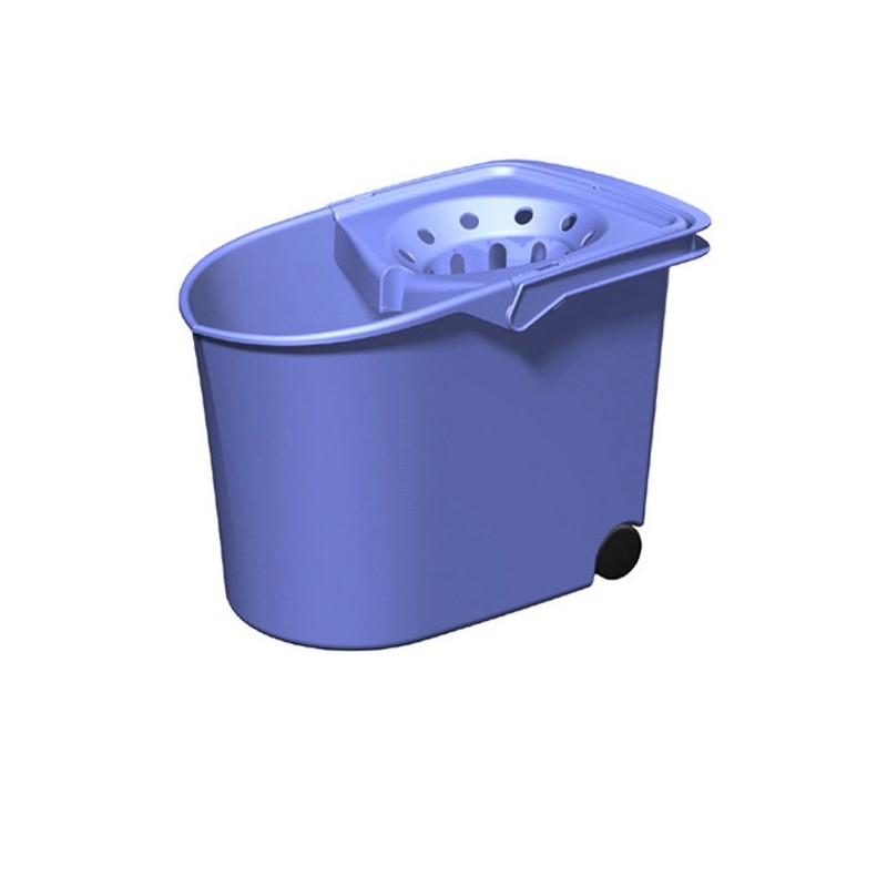 CUBO  ESCURRIDOR  C/RUEDAS  AZUL