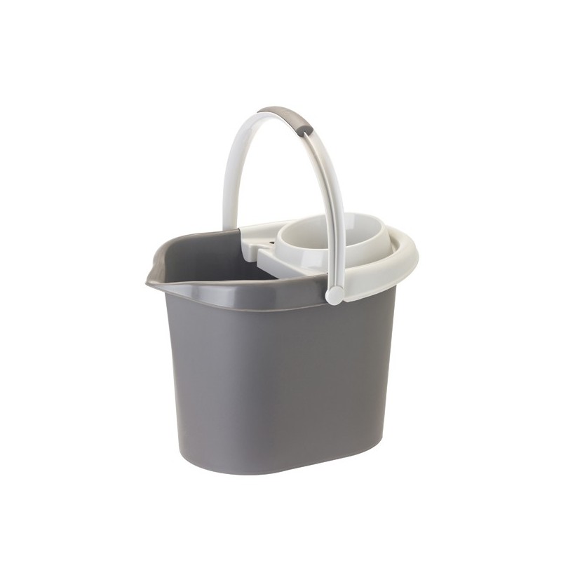 CUBO  RECTANGULAR  GRIS  CON  ESCURRIDOR