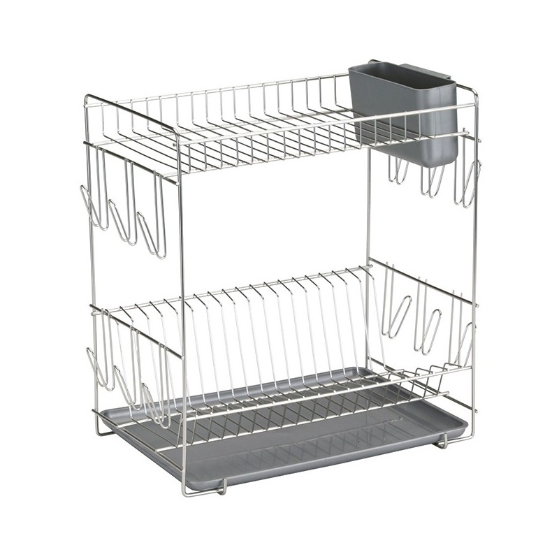 Escurreplatos  acero  inoxidable,  grande  SAUVIC