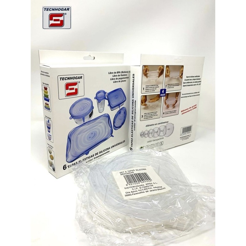 TAPA  CONSERVAC  SILICONA  SET-6
