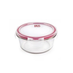 CONTENEDOR  REDONDO  VIDRIO  IRIS