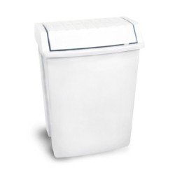 PAPELERA  BASCULANTE  BLANCA