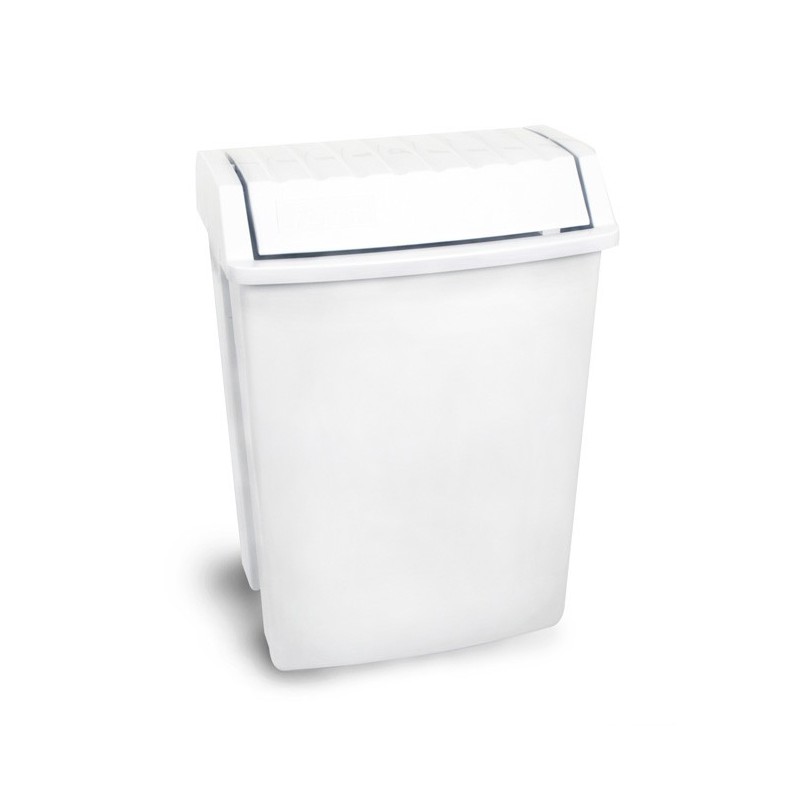 PAPELERA  BASCULANTE  BLANCA