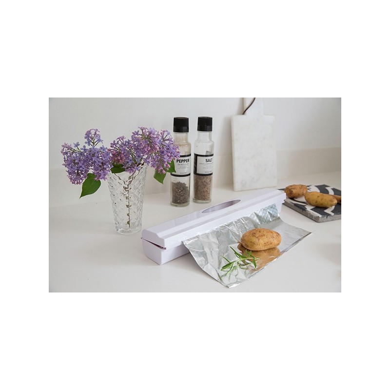 DISPENSADOR  film  o  papel  de  aluminio  CON  CUCHILLA  PERFECT  CU