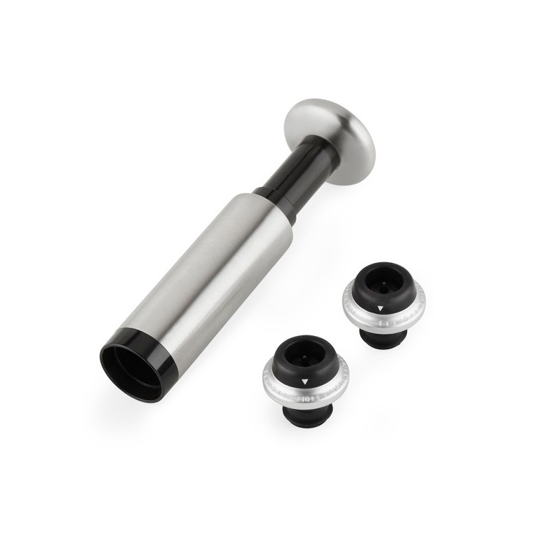 BOMBA  DE  VACÍO  ACERO  INOX  CON  2  TAPONES  SERIE  ICE