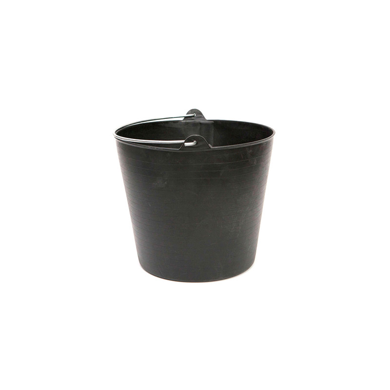CAPAZO PLASTICO NEGRO ASA METALICA