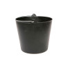 CAPAZO PLASTICO NEGRO ASA METALICA
