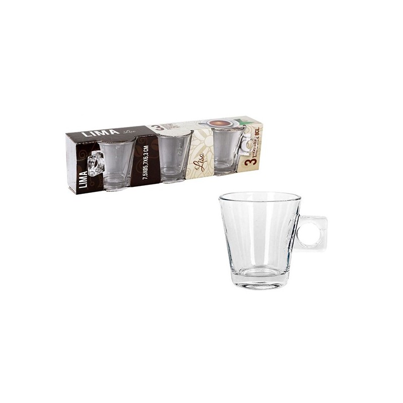 CONJUNTO  3  TAZAS  CAFE