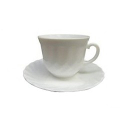 TAZA  DESAYUNO  C/PLATO  BCO.  6UD