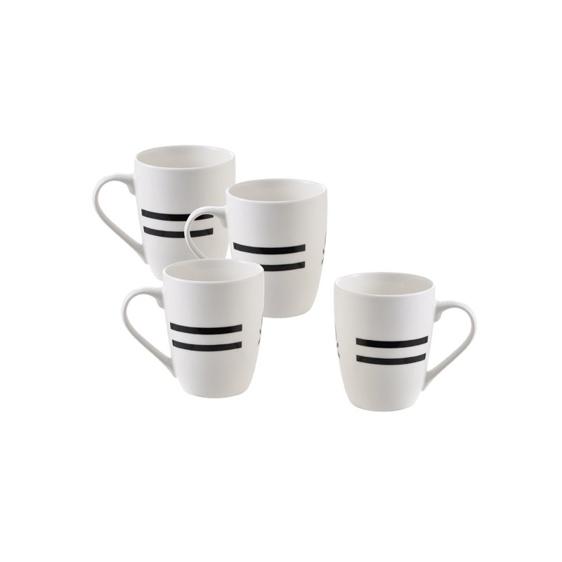 JUEGO  4  MUG  DE  DESAYUNO  BENETTON