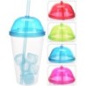 VASO  CON  6  CUBITOS  Y  PAJITA  PLÁSTICO