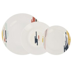 VAJILLA  PORCELANA  18  PZS  ARTE  QUID