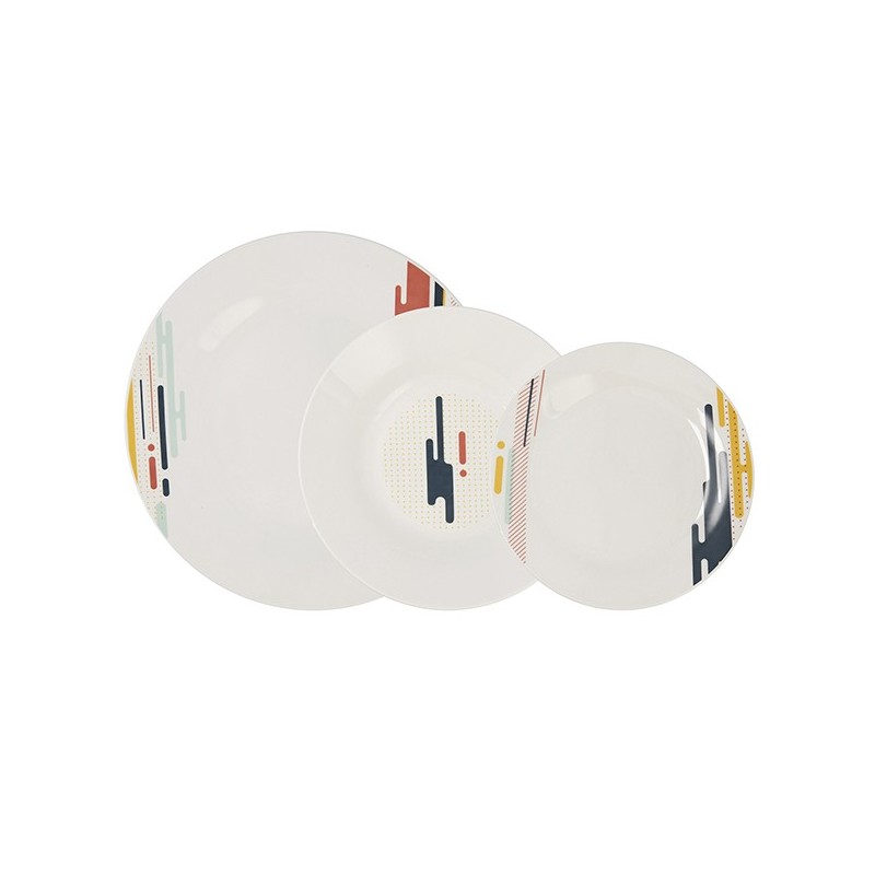 VAJILLA  PORCELANA  18  PZS  ARTE  QUID