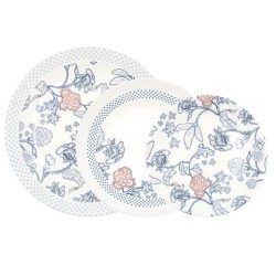 VAJILLA  VIDRIO  12  PCS  THELMA  AZUL  ARCOPAL
