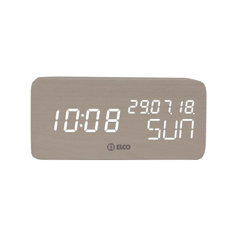 RELOJ  DESPERTADOR  DE  DISEÑO  EN  MADERA
