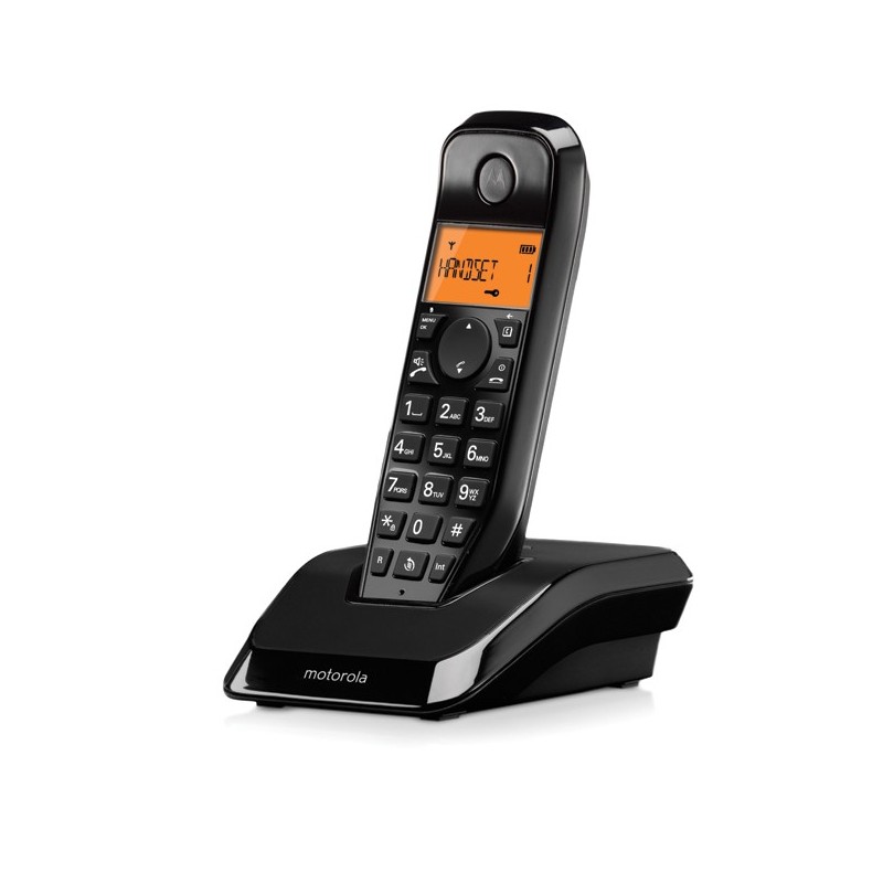 TELÉFONO  INALÁMBRICO  DECT  MOTOROLA  S1201  NEGRO