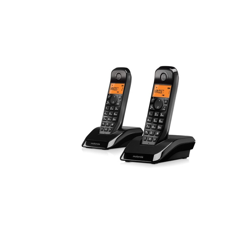TELÉFONO  INALÁMBRICO  DECT  DÚO  MOTOROLA  S1202  DÚO  NEGRO