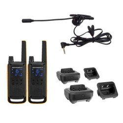 PACK  walkie  MOTOROLA  T82  EX+BASES  CARGA
