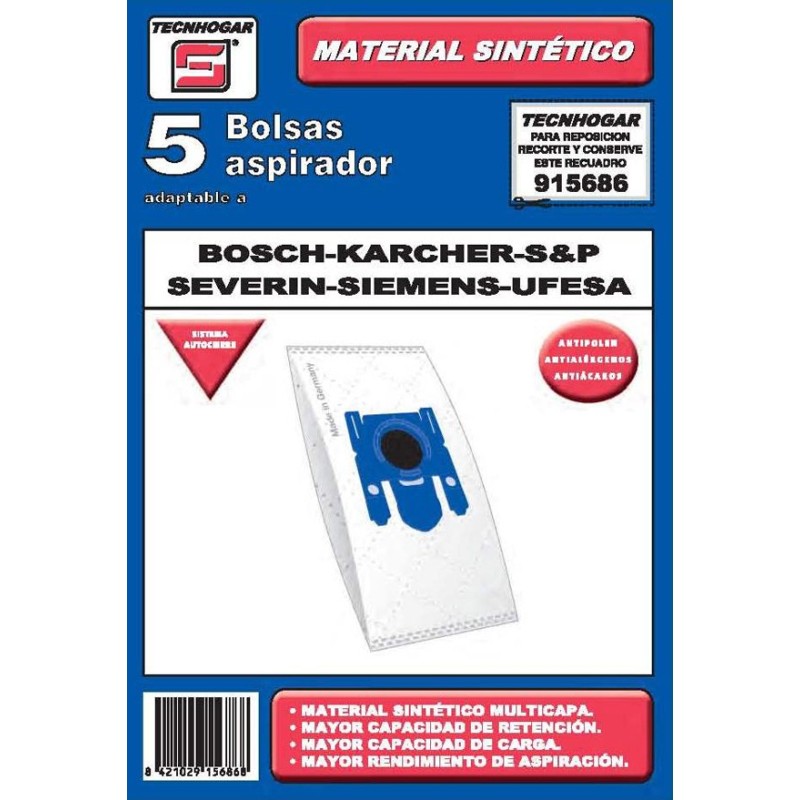 BOLSA  ASPIRADOR  5U.BOSCH-SIEME