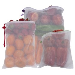 JUEGO  DE  6  BOLSAS  PORTA  ALIMENTOS  POLYESTER