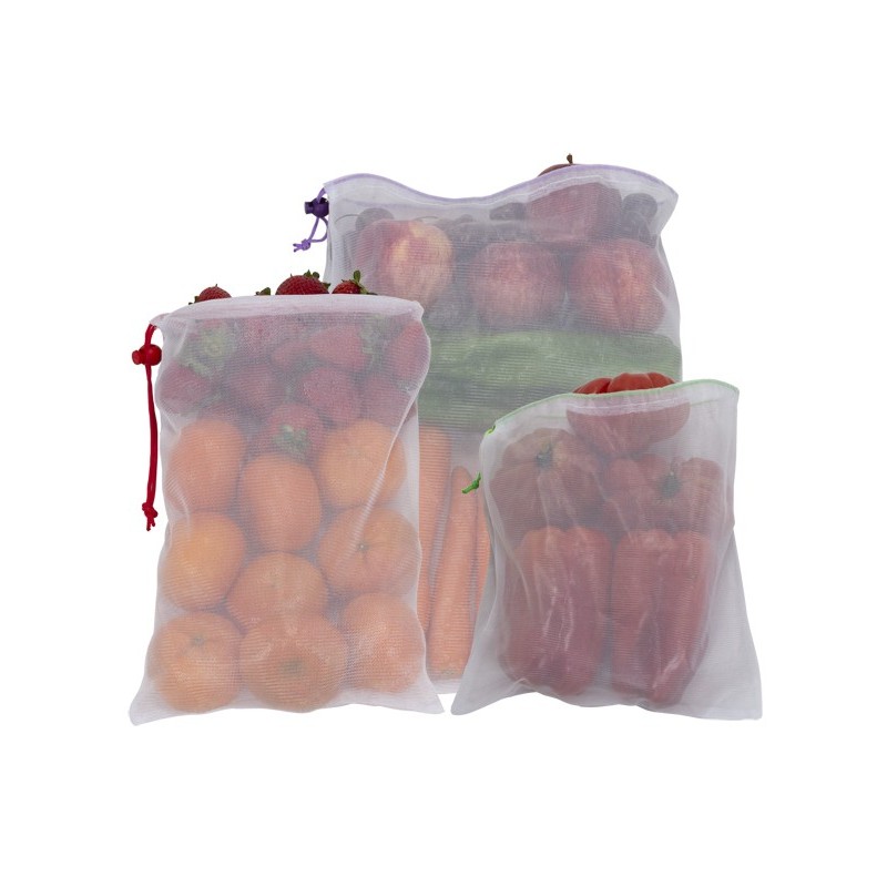JUEGO  DE  6  BOLSAS  PORTA  ALIMENTOS  POLYESTER