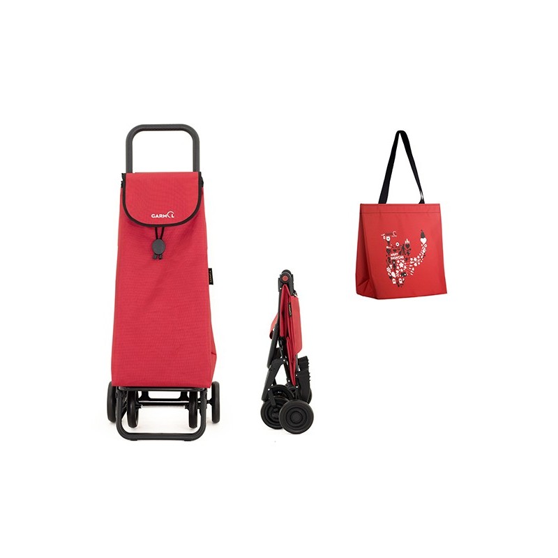 CARRO  COMPRA  4R  ROJO+BOLSA  44