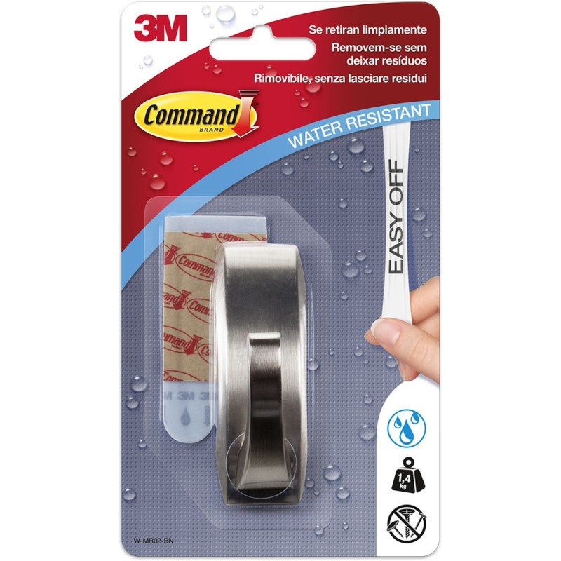 GANCHO  METÁLICO  NÍQUEL  SISTEMA  COMMAND