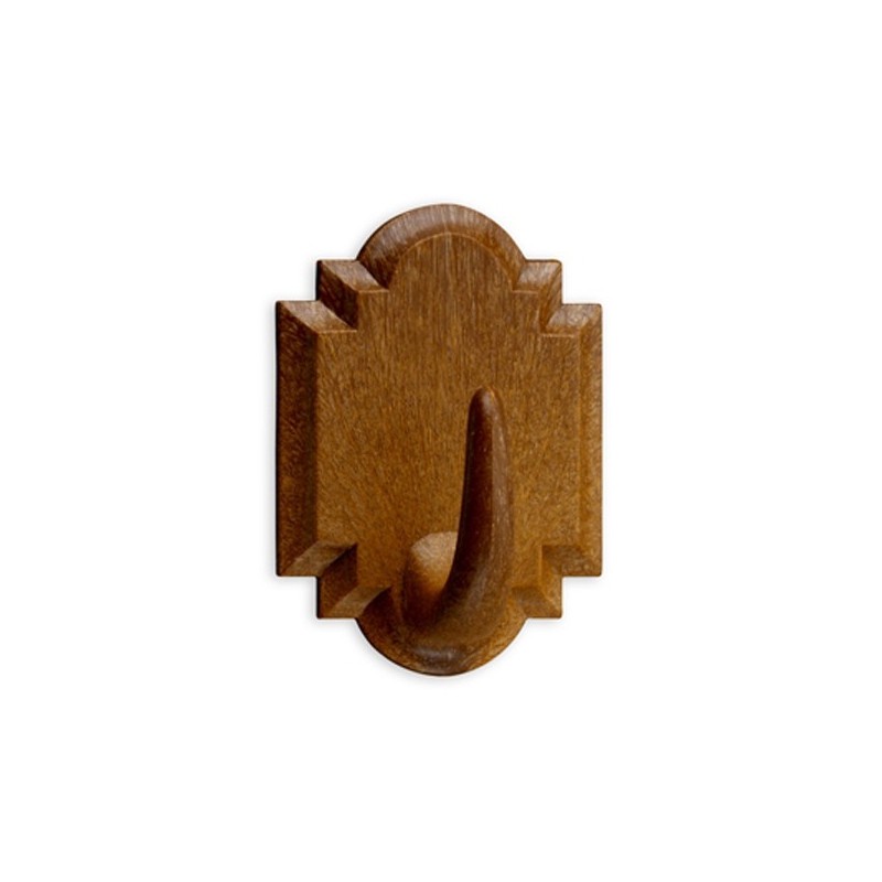 PERCHA  ADHESIVA  MADERA  BL.2