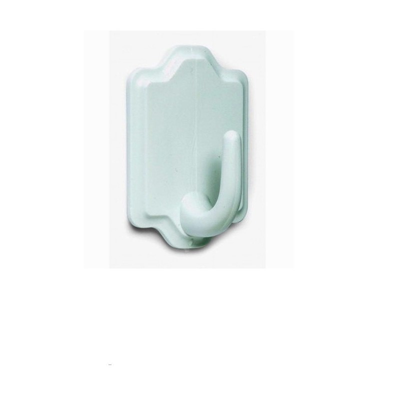 PERCHA  PLASTICO  ADH.BLANCO  L.2