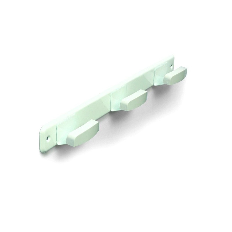 PERCHA  INOX  3  BRAZ.LAC.BLANCO