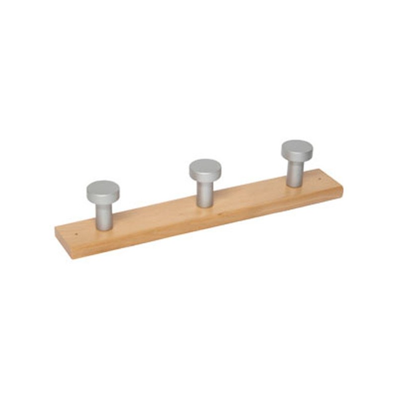 PERCHA  MADERA  3P  CROMO  B.HAYA