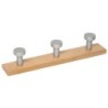 PERCHA  MADERA  3P  CROMO  B.HAYA